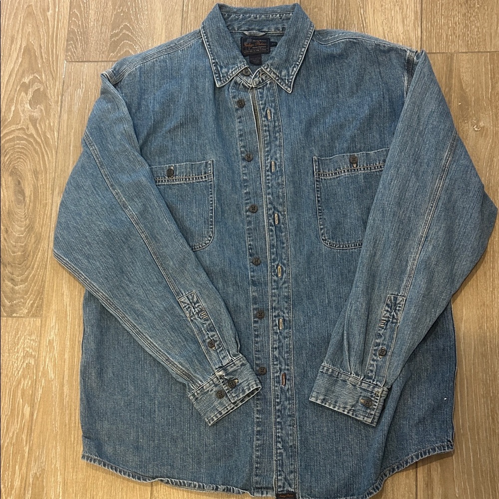 Tommy Bahama Blue Denim Button-Up Shirt